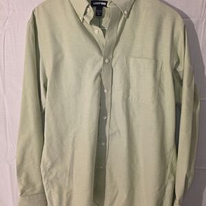Lands' End Supima No Iron Oxford in Light Green  Sz 15.5-34